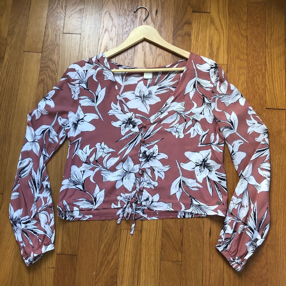 Roxy Morning Ritual Long Sleeve Top Pink